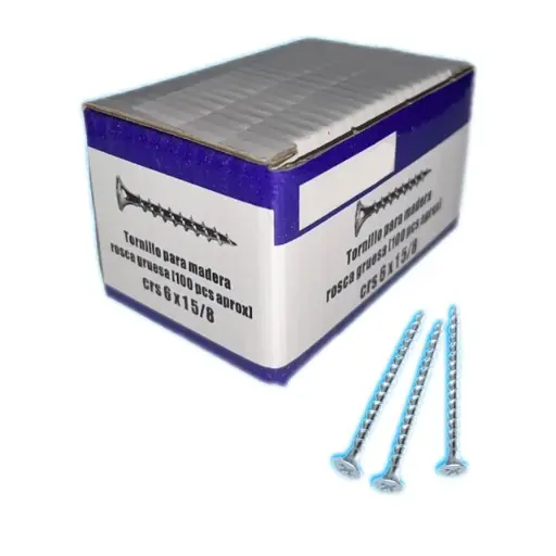 [015250] CAJA TORNILLO VOLCANITA 6X1.5/8 100 UND 