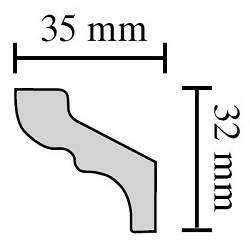 [036290] MOLDURA CORNISA F35 35 X 32 2 MTS