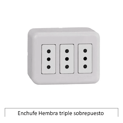 [046980] ENCHUFE HEMBRA TRIPLE SOBREPUESTO