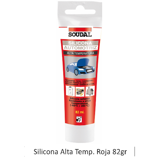 [031410] SILICONA ROJA ALTA T° 85GRS. SOUDAL