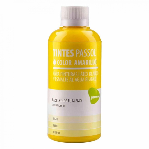 [069490] TINTE PASSOL AMARILLO BOT.250ML