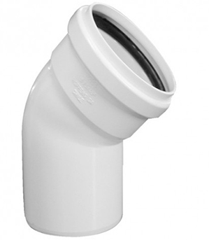[021270] CODO PVC BLANCO 40MM X 45° C/ANOLLO INCORPORADO